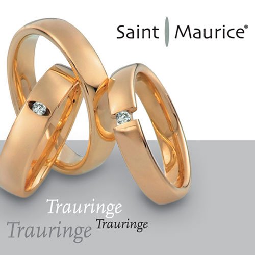Saint Maurice Twin Set Ringe Trauringe Eheringe in Bochum aus Platin Palladium Weißgold Graugold Rotgold Gelbgold